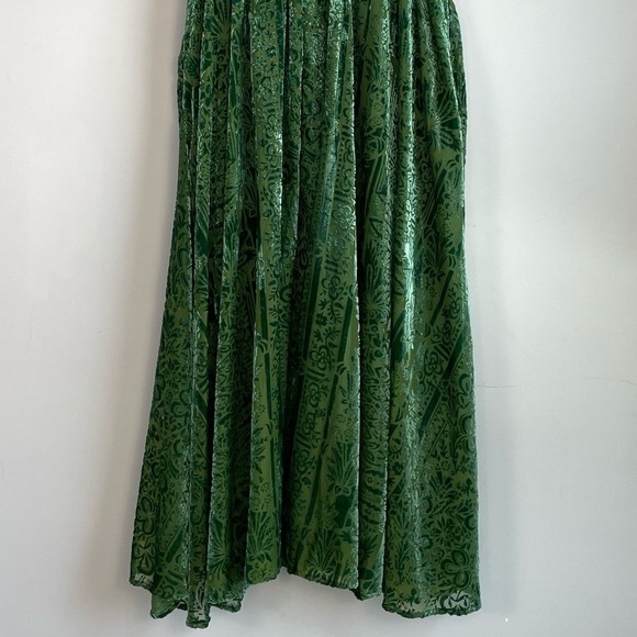 Anthropologie Puff Sleeve Burnout Velvet Maxi Dress Size 14 Whimsigoth Ethereal - Picture 9 of 11